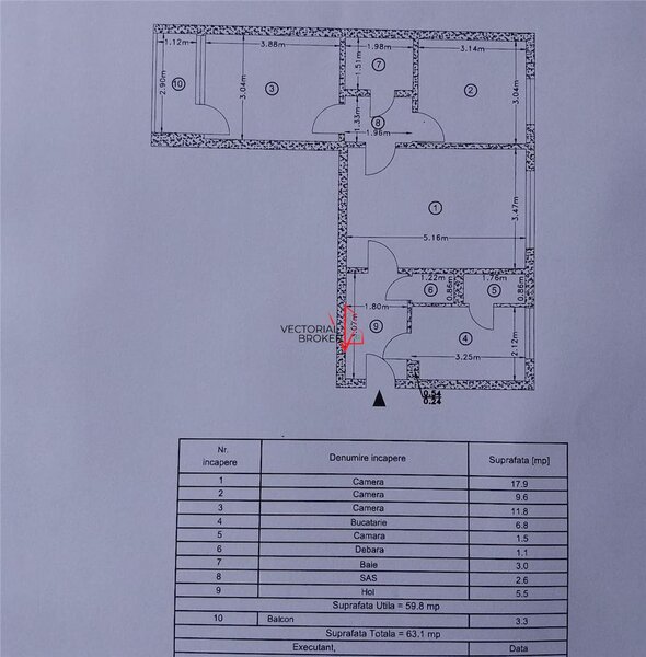 Postavarul- Codrii Neamtului, 10 minute de metrou Nicolae Grigorescu 3 camere semidecomandat,
